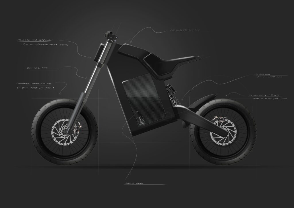 Ebike Concepts Concept sketch of Electric moped by Evan Thomas